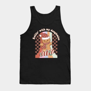 Rollin' With My Doughmies Retro Gingerbread Tank Top